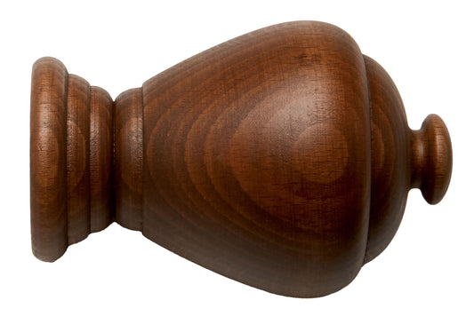 Hallis Modern Country Sugar Pot 45mm Wooden Curtain Pole Finial - Dark Oak