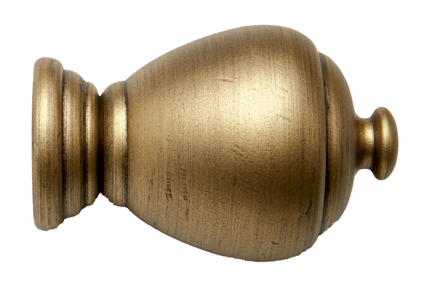 Hallis Modern Country Sugar Pot 45mm Wooden Curtain Pole Finial - Gold Black