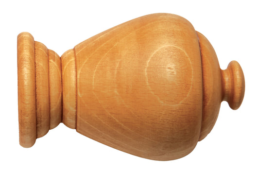 Hallis Modern Country Sugar Pot 45mm Wooden Curtain Pole Finial - Light Oak