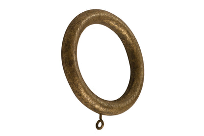 Modern Country 45mm Wooden Curtain Rings (Pack of 6) - Gold Black