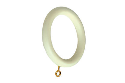 Modern Country 45mm Wooden Curtain Rings (Pack of 6) - Pearl