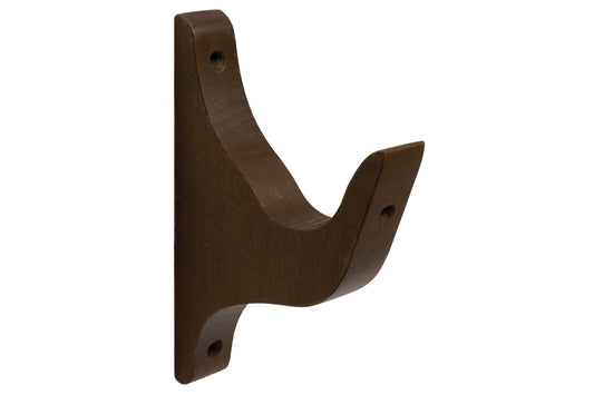 Hallis Modern Country 45mm Wooden Curtain Pole Architrave Bracket -Dark Oak