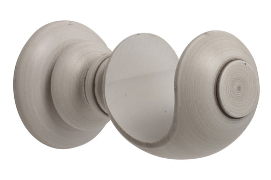 Hallis Modern Country 45mm Wooden Curtain Pole Cup Bracket - Brushed Ivory