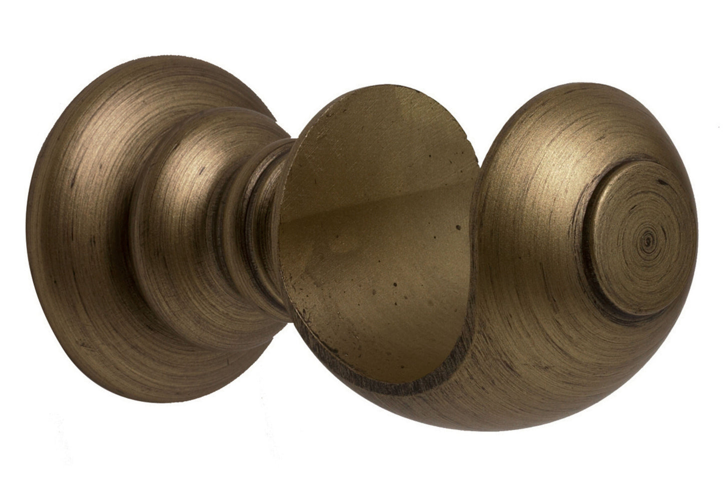 Hallis Modern Country 45mm Wooden Curtain Pole Cup Bracket - Gold Black