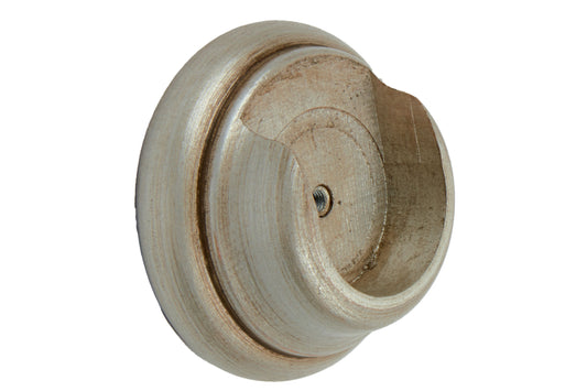 Hallis Modern Country 45mm Wooden Recess Bracket - Satin Silver