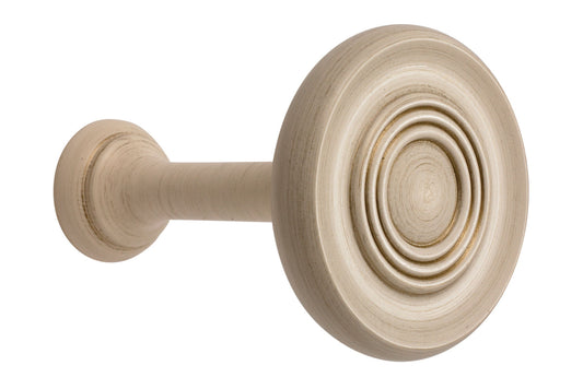 Hallis Modern Country Wooden Curtain Holdback - Brushed Cream