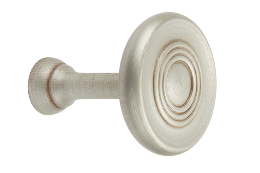 Hallis Modern Country Wooden Curtain Holdback - Satin Silver