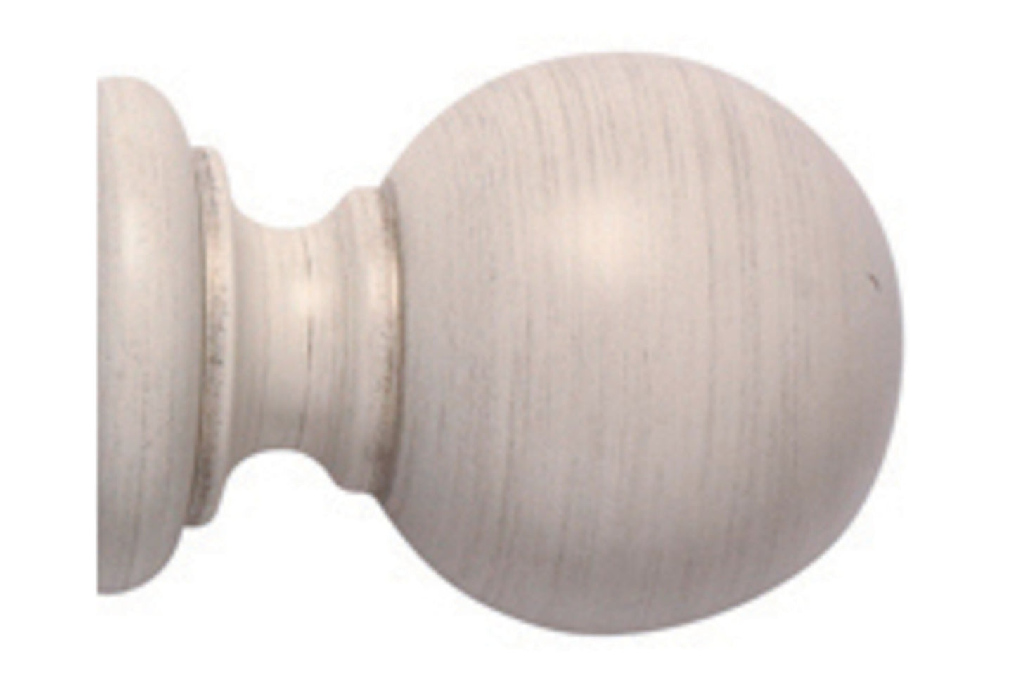 Hallis Modern Country Ball 55mm Wooden Curtain Pole Finial - Brushed Ivory