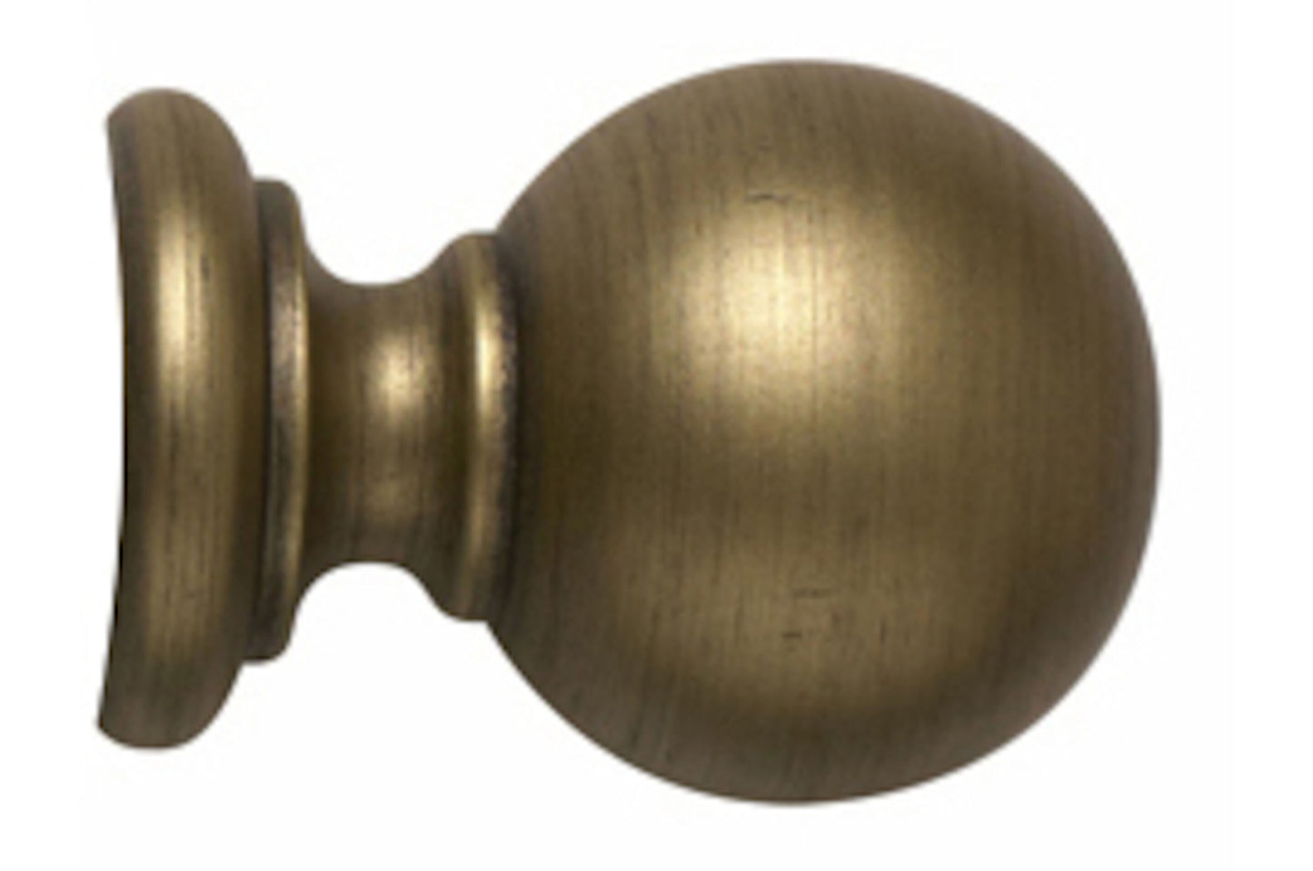 Hallis Modern Country Ball 55mm Wooden Curtain Pole Finial - Gold Black