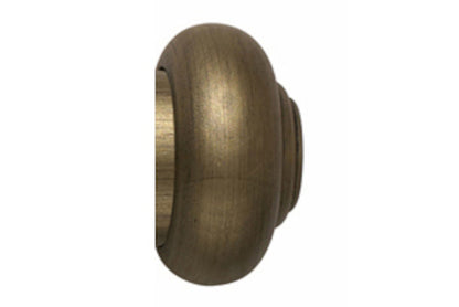 Hallis Modern Country Button 55mm Wooden Curtain Pole Finial - Gold Black