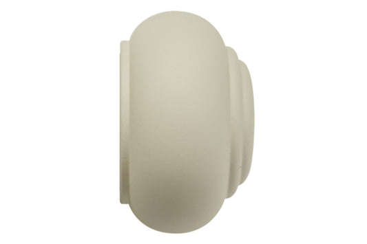 Hallis Modern Country Button 55mm Wooden Curtain Pole Finial - Pearl