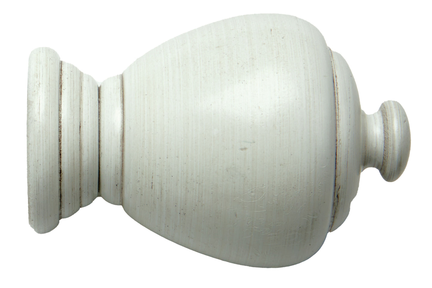 Hallis Modern Country Sugar Pot 55mm Wooden Curtain Pole Finial - Brushed Ivory
