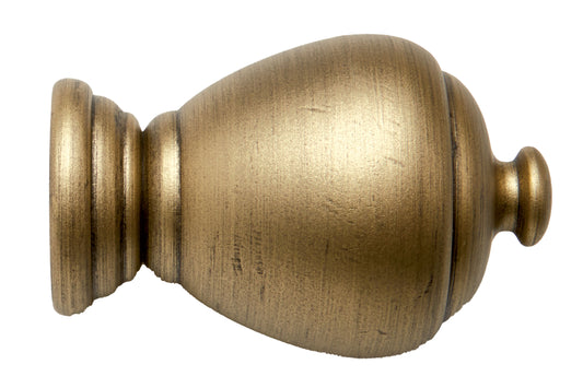 Hallis Modern Country Sugar Pot 55mm Wooden Curtain Pole Finial - Gold Black