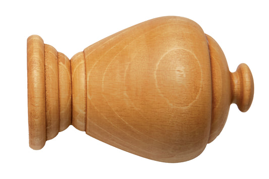 Hallis Modern Country Sugar Pot 55mm Wooden Curtain Pole Finial - Light Oak