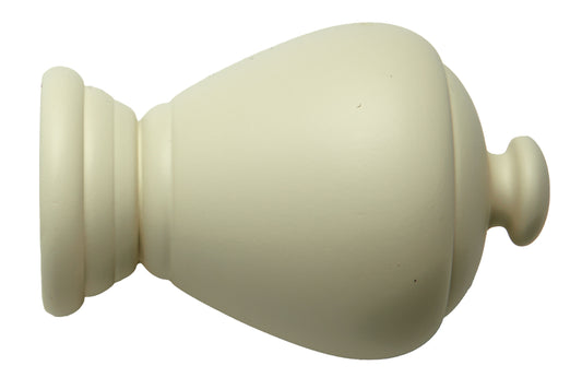 Hallis Modern Country Sugar Pot 55mm Wooden Curtain Pole Finial - Pearl