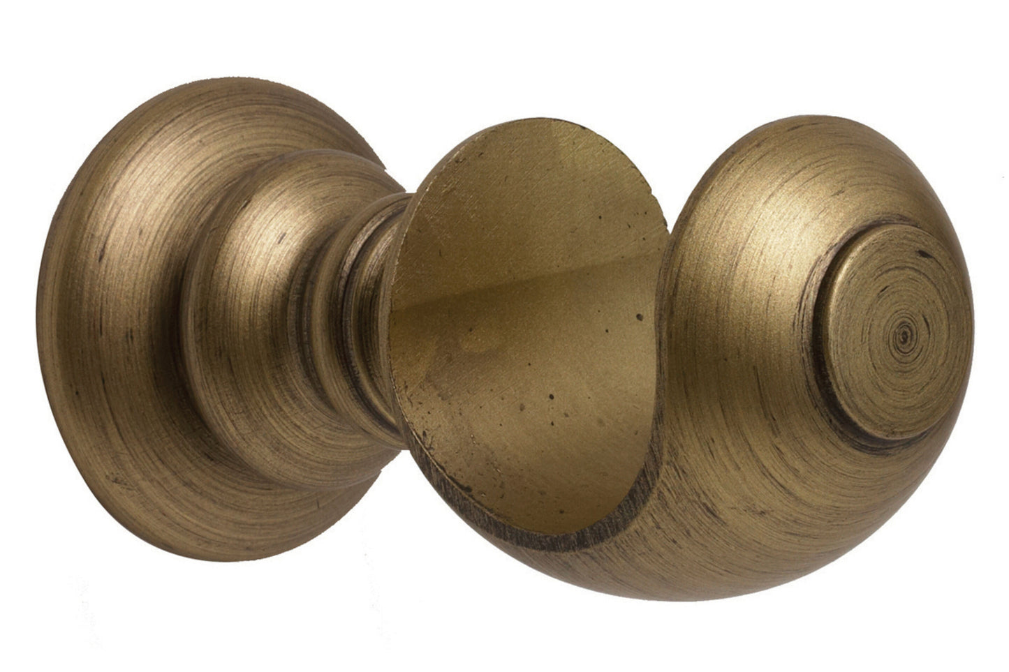 Hallis Modern Country 55mm Wooden Curtain Pole Cup Bracket - Gold Black