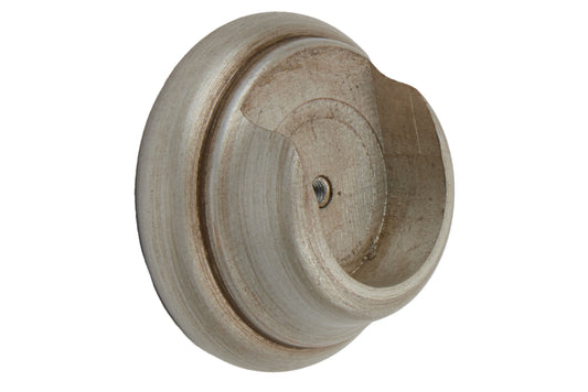Hallis Modern Country 55mm Wooden Recess Bracket - Satin Silver