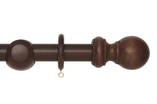 Hallis Woodline 28mm Wooden Curtain Pole - Dark Oak