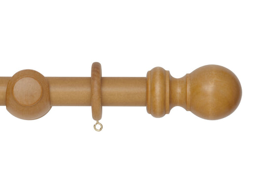 Hallis Woodline 28mm Wooden Curtain Pole - Light Oak