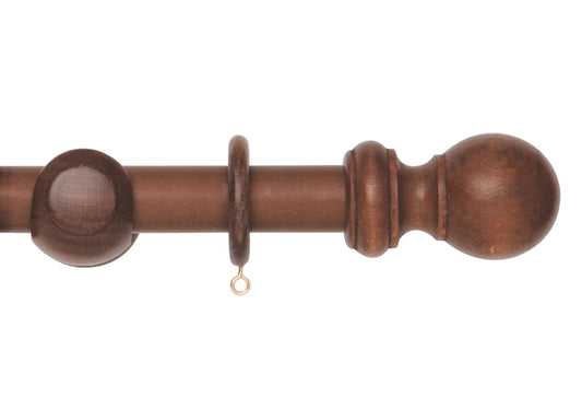Hallis Woodline 28mm Wooden Curtain Pole - Rosewood