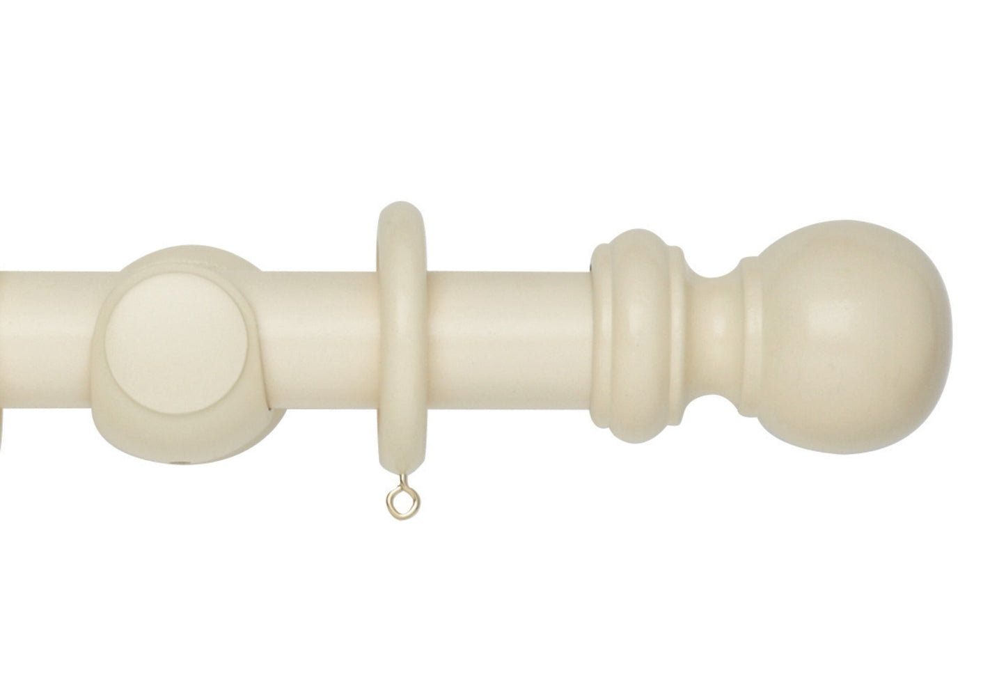 Hallis Woodline 35mm Wooden Curtain Pole - Cream