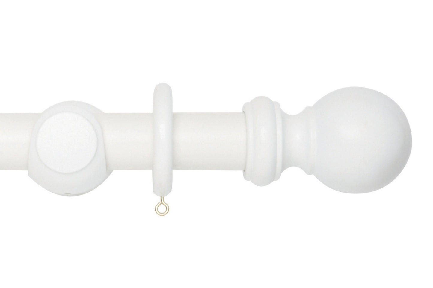Hallis Woodline 35mm Wooden Curtain Pole - White