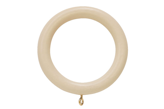 Hallis Woodline 28mm Wooden Curtain Rings (Pack of 4) - Cream