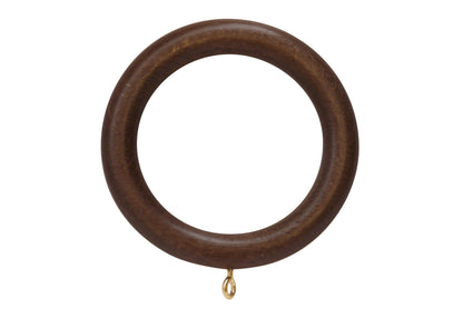 Hallis Woodline 28mm Wooden Curtain Rings (Pack of 4) - Dark Oak