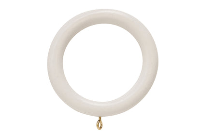 Hallis Woodline 28mm Wooden Curtain Rings (Pack of 4) - White