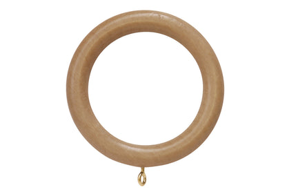 Hallis Woodline 35mm Wooden Curtain Rings (Pack of 4) - Light Oak