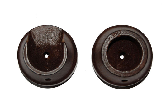 Hallis Woodline 28mm Wooden Recess Brackets (Pair) - Dark Oak