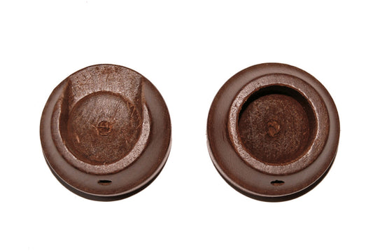 Hallis Woodline 28mm Wooden Recess Brackets (Pair) - Rosewood