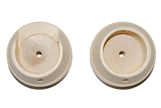 Hallis Woodline 35mm Wooden Recess Brackets (Pair) - Cream