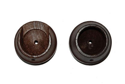 Hallis Woodline 35mm Wooden Recess Brackets (Pair) - Dark Oak