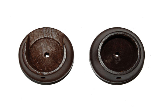 Hallis Woodline 35mm Wooden Recess Brackets (Pair) - Dark Oak