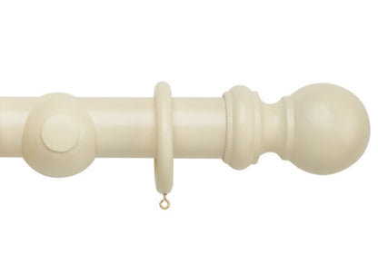 Hallis Woodline 50mm Wooden Curtain Pole - Cream