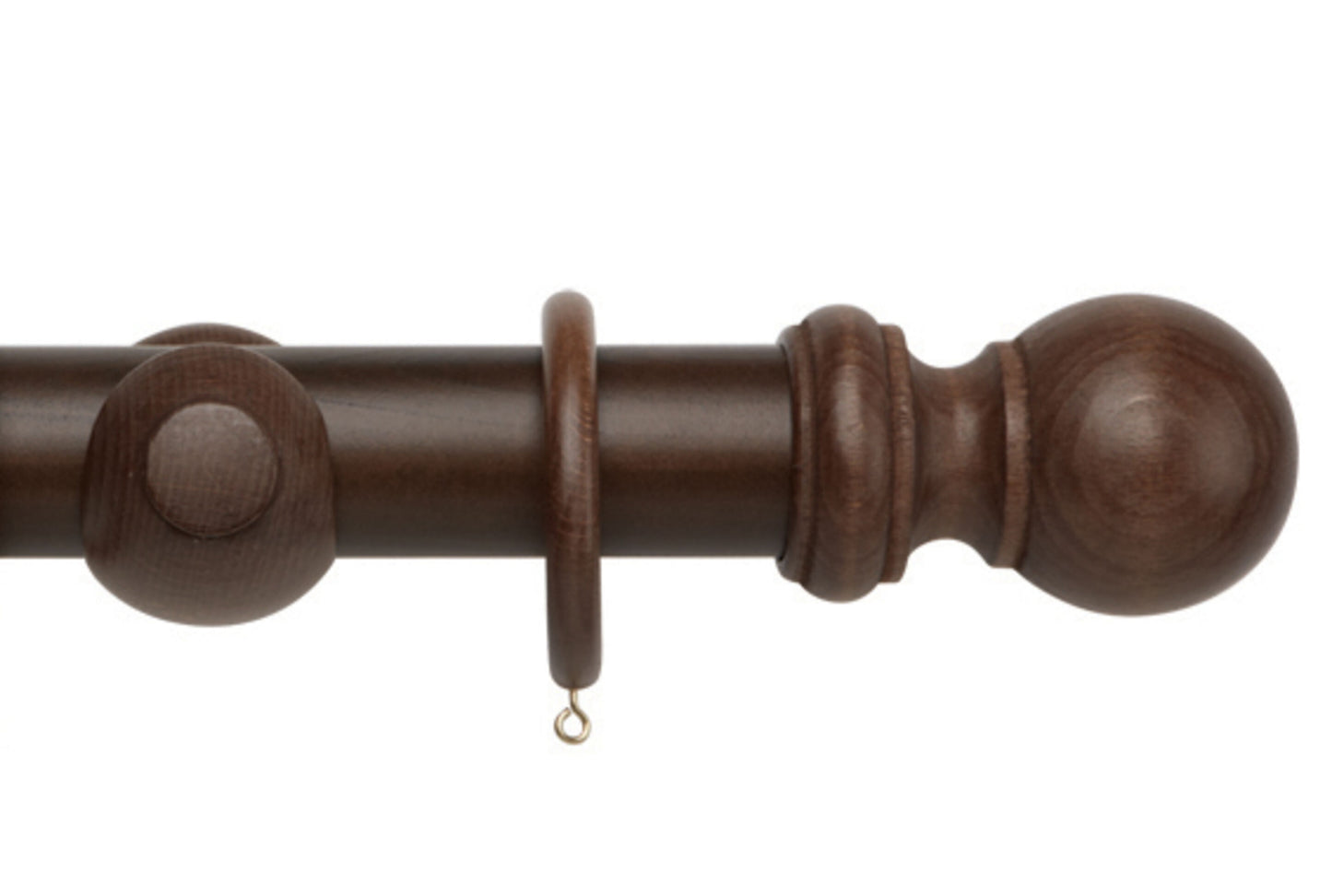 Hallis Woodline 50mm Wooden Curtain Pole - Dark Oak