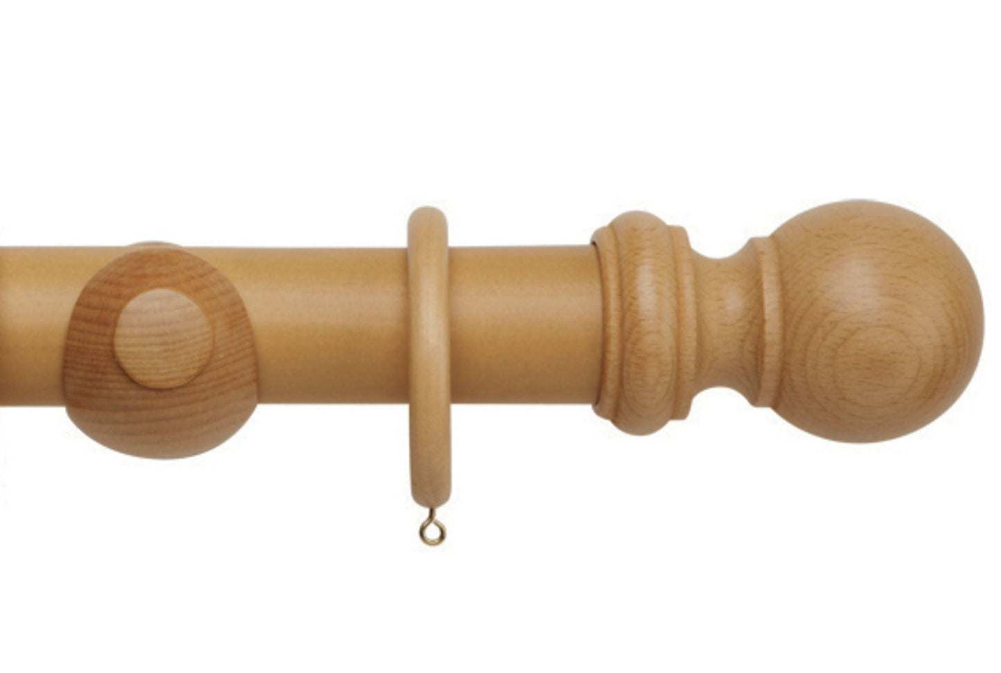 Hallis Woodline 50mm Wooden Curtain Pole - Light Oak