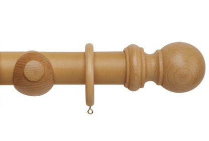 Hallis Woodline 50mm Wooden Curtain Pole - Light Oak