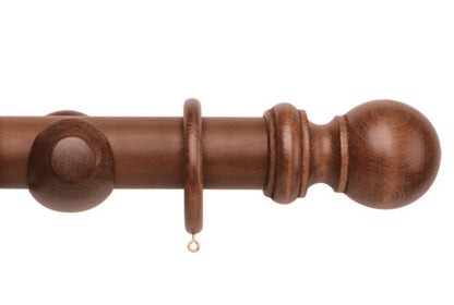 Hallis Woodline 50mm Wooden Curtain Pole - Rosewood