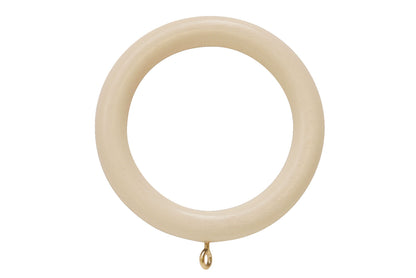Hallis Woodline 50mm Wooden Curtain Rings (Pack of 4) - Cream