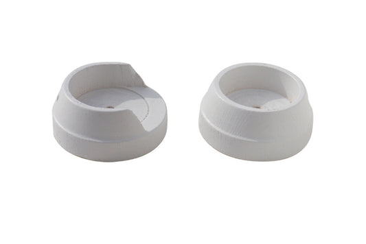 Hallis Woodline 50mm Wooden Recess Brackets (Pair) - White