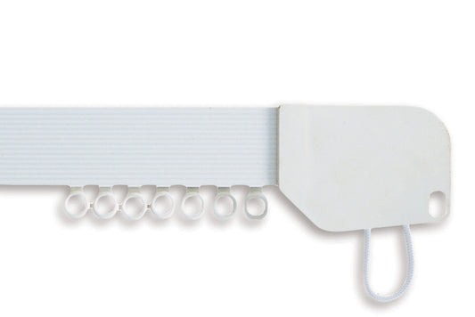 Hallis Superglide Corded Metal Curtain Track - White