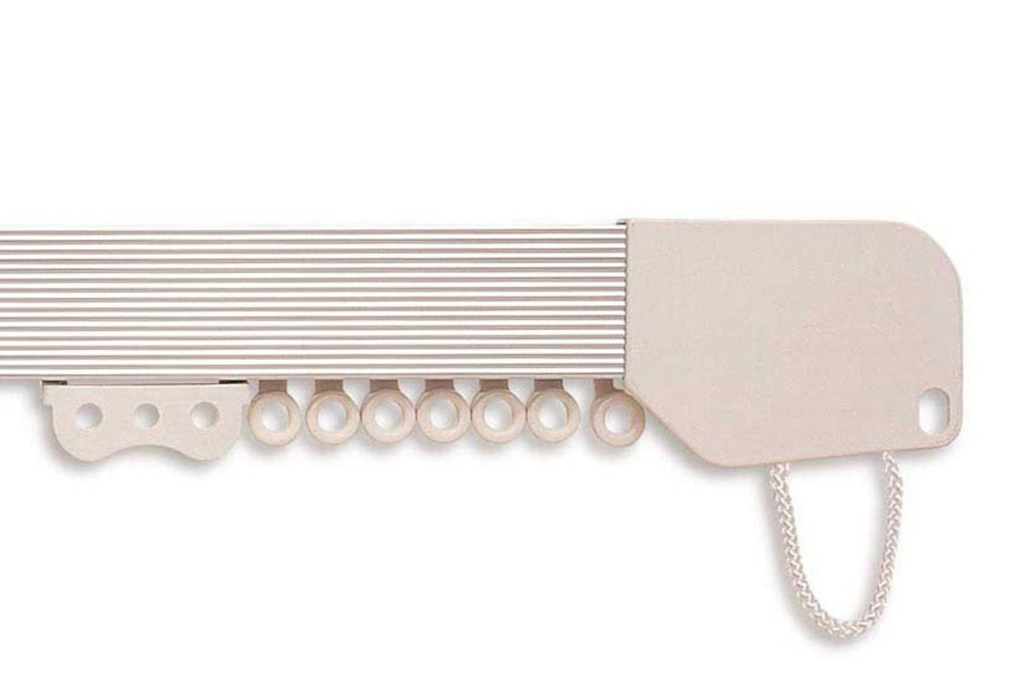 Hallis Superglide Corded Metal Curtain Track - Silver