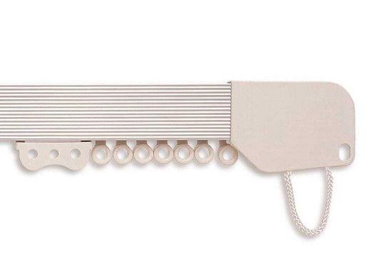 Hallis Superglide Corded Metal Curtain Track - Silver