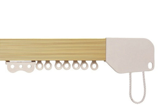 Hallis Superglide Corded Metal Curtain Track - Gold