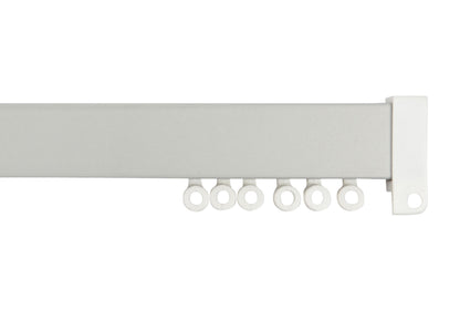 Hallis Superglide Flat Uncorded Metal Curtain Track - Silver