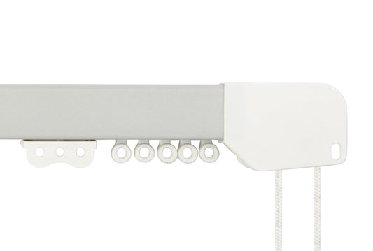 Hallis Superglide Flat Corded Metal Curtain Track - Silver