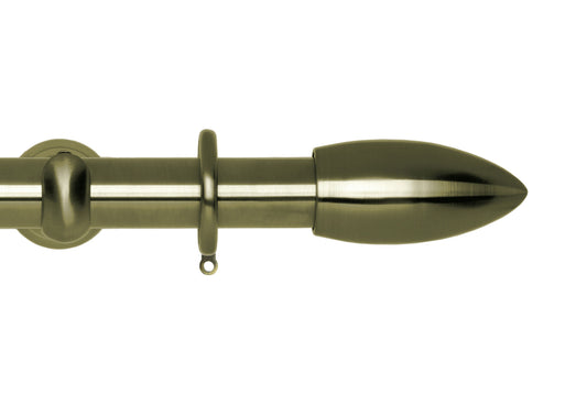 Hallis Neo Bullet 28mm Metal Curtain Pole (Cup Brackets) - Spun Brass