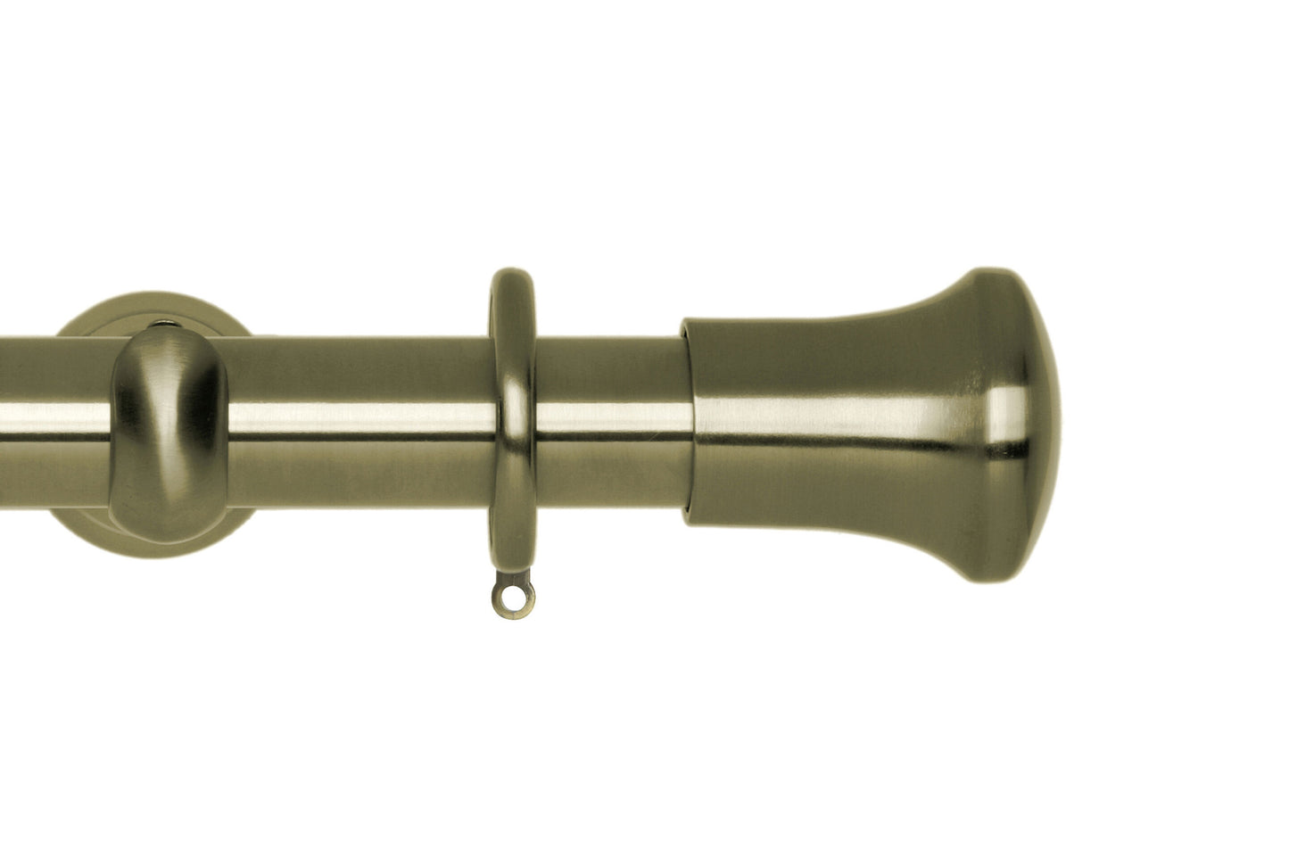 Hallis Neo Trumpet 28mm Metal Curtain Pole (Cup Brackets) - Spun Brass